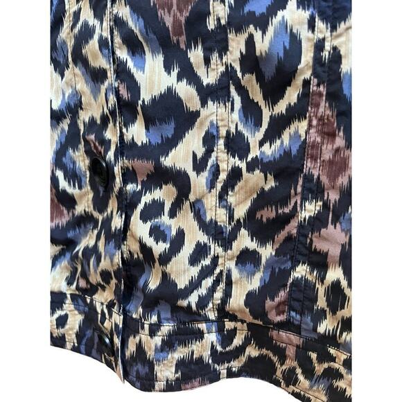 Pendleton Silk Ikat Print Bracelet Sleeve Button Lightweight Jacket Petite Large - Picture 8 of 13